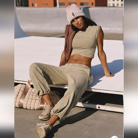 FP Movement by Free People Pants - Free people hot shot Crossover set. NWT. large. Sage Stone. Price Firm